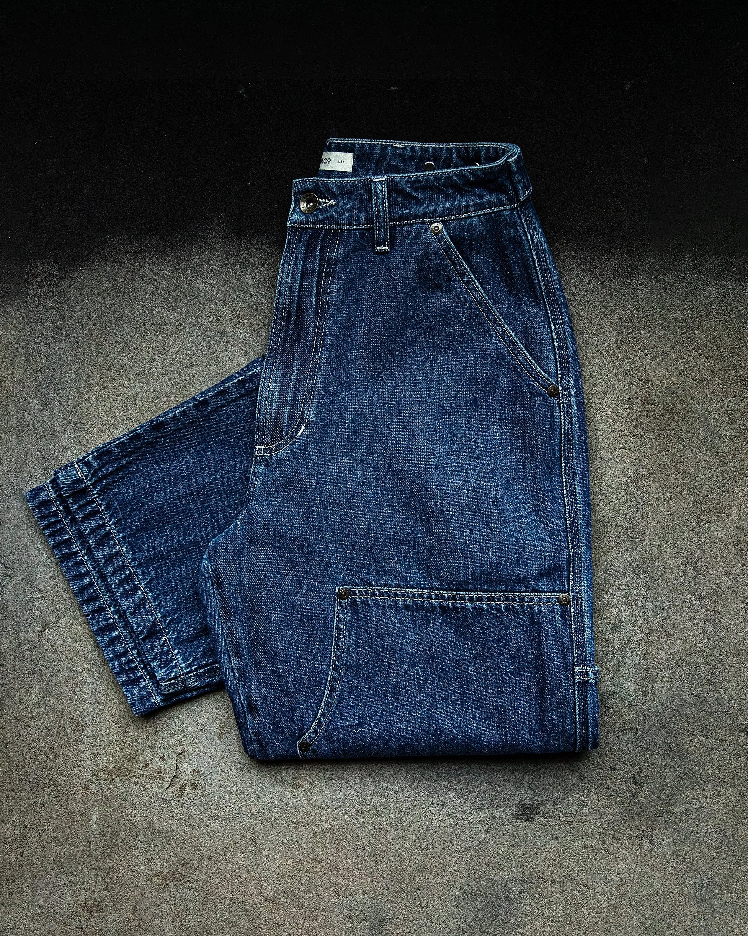 Albion Carpenter Pant - Washed Denim,Women Tops