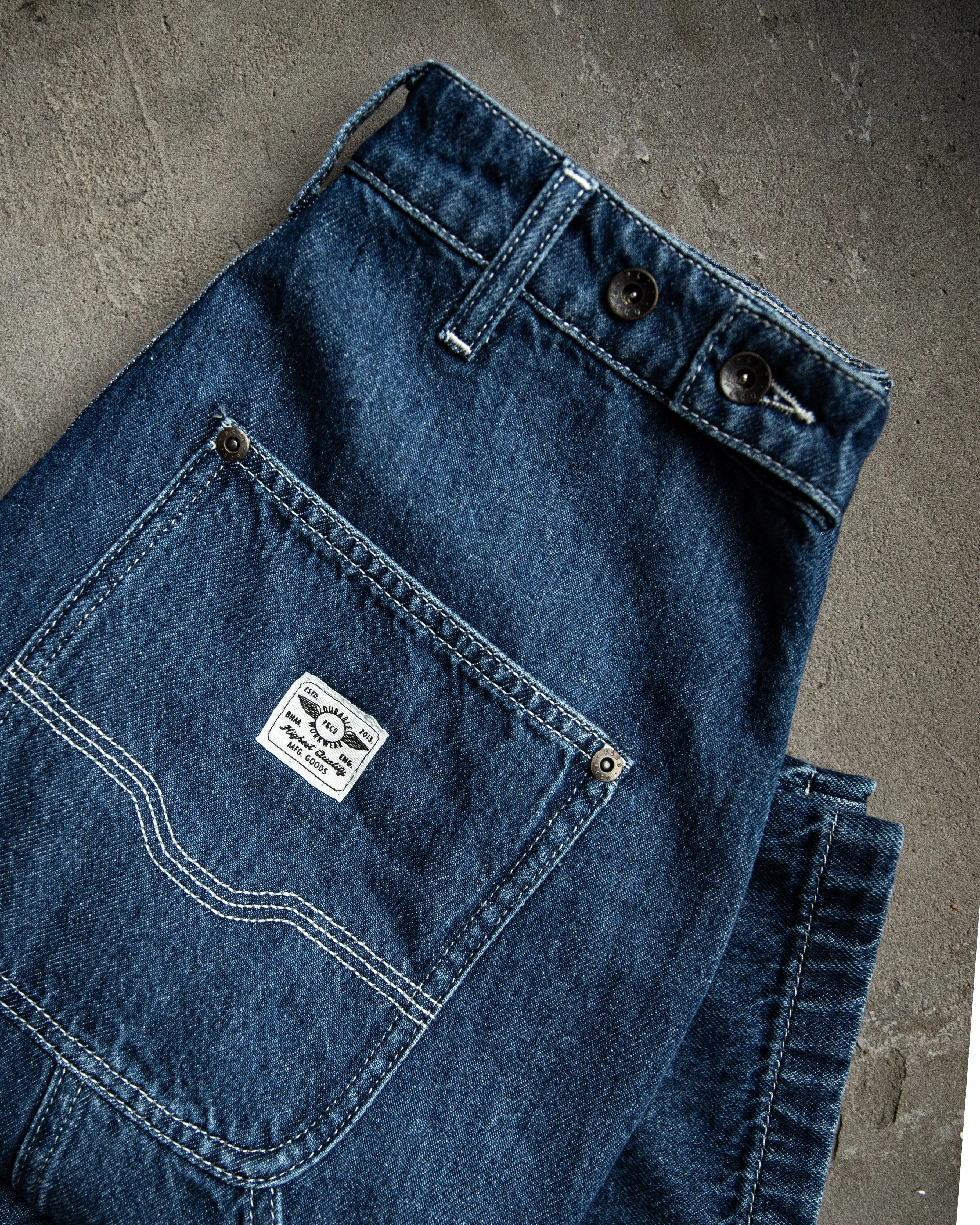 Albion Carpenter Pant - Washed Denim,Women Tops