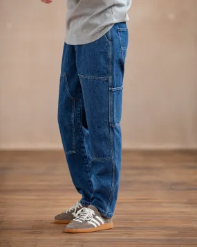 Albion Tapered Carpenter Pant - Washed Denim,Men Tops