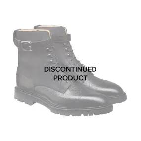 Aldershot Black Scotch Grain & Black Rough-Out Suede,Men Footwear