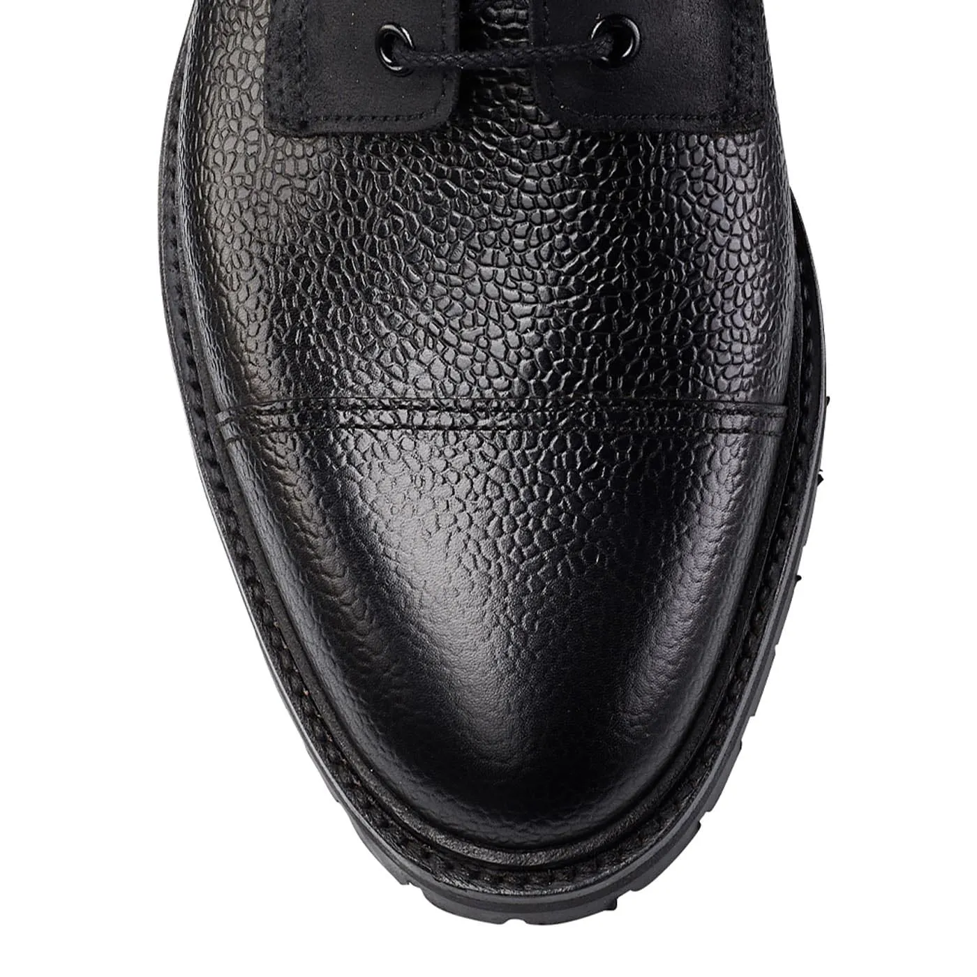Aldershot Black Scotch Grain & Black Rough-Out Suede,Men Footwear