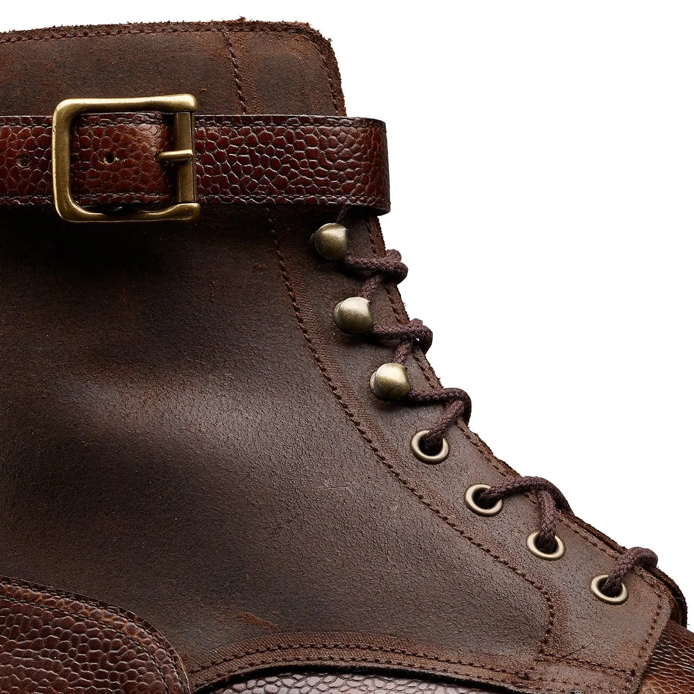 Aldershot Dark Brown Scotch Grain & Dark Brown Rough-Out Suede,Men Footwear