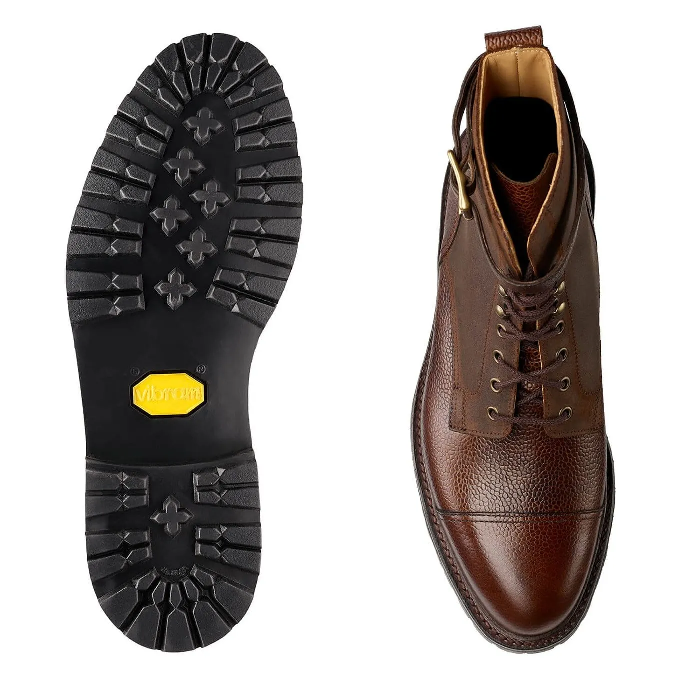 Aldershot Dark Brown Scotch Grain & Dark Brown Rough-Out Suede,Men Footwear