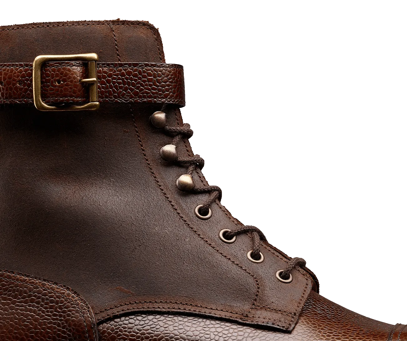 Aldershot Dark Brown Scotch Grain & Dark Brown Rough-Out Suede,Men Footwear