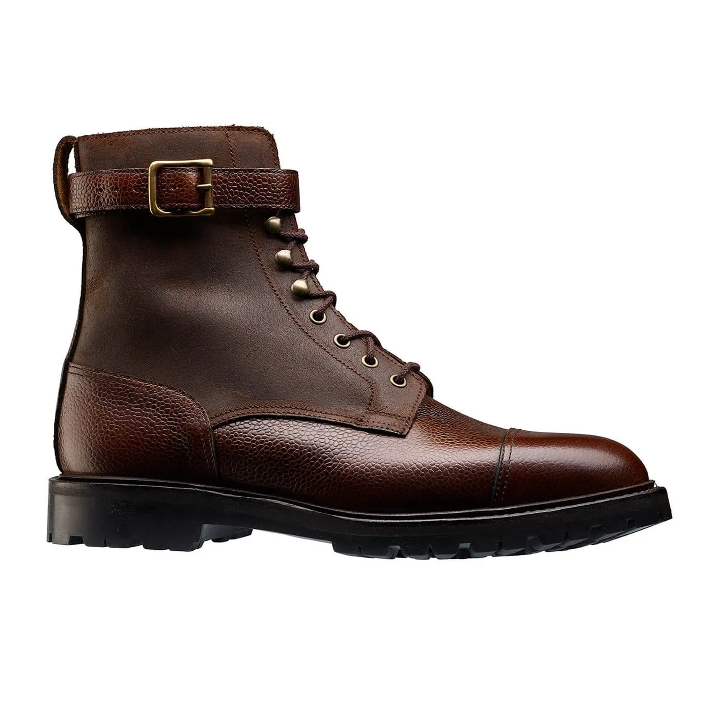 Aldershot Dark Brown Scotch Grain & Dark Brown Rough-Out Suede,Men Footwear
