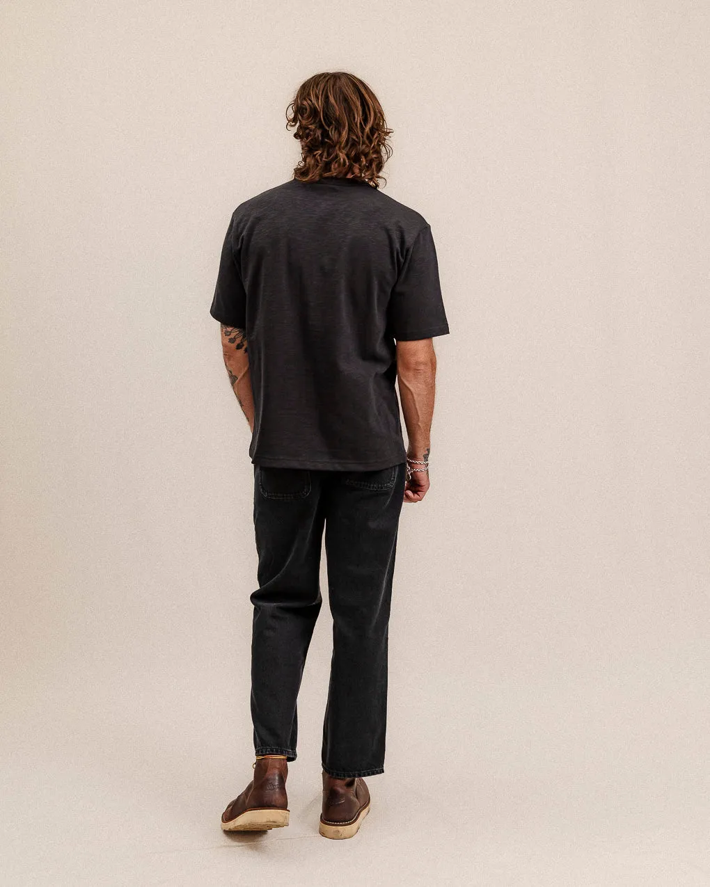 Always A Charm Slub T-Shirt?- Washed Black,Men Tops