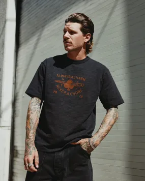 Always A Charm Slub T-Shirt?- Washed Black,Men Tops