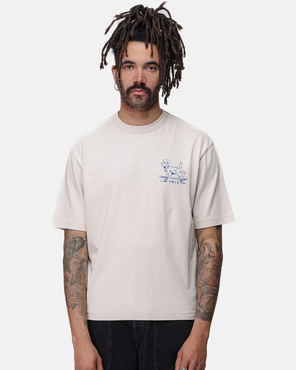 Always Pushin' Boxy T-Shirt - Bone,Men Tops