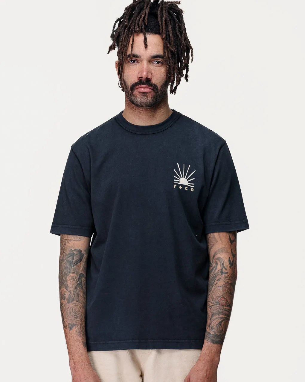 Balance In Chaos T-Shirt - Heavy Washed Black,Men Tops