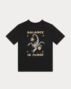 Balance In Chaos T-Shirt - Heavy Washed Black,Men Tops