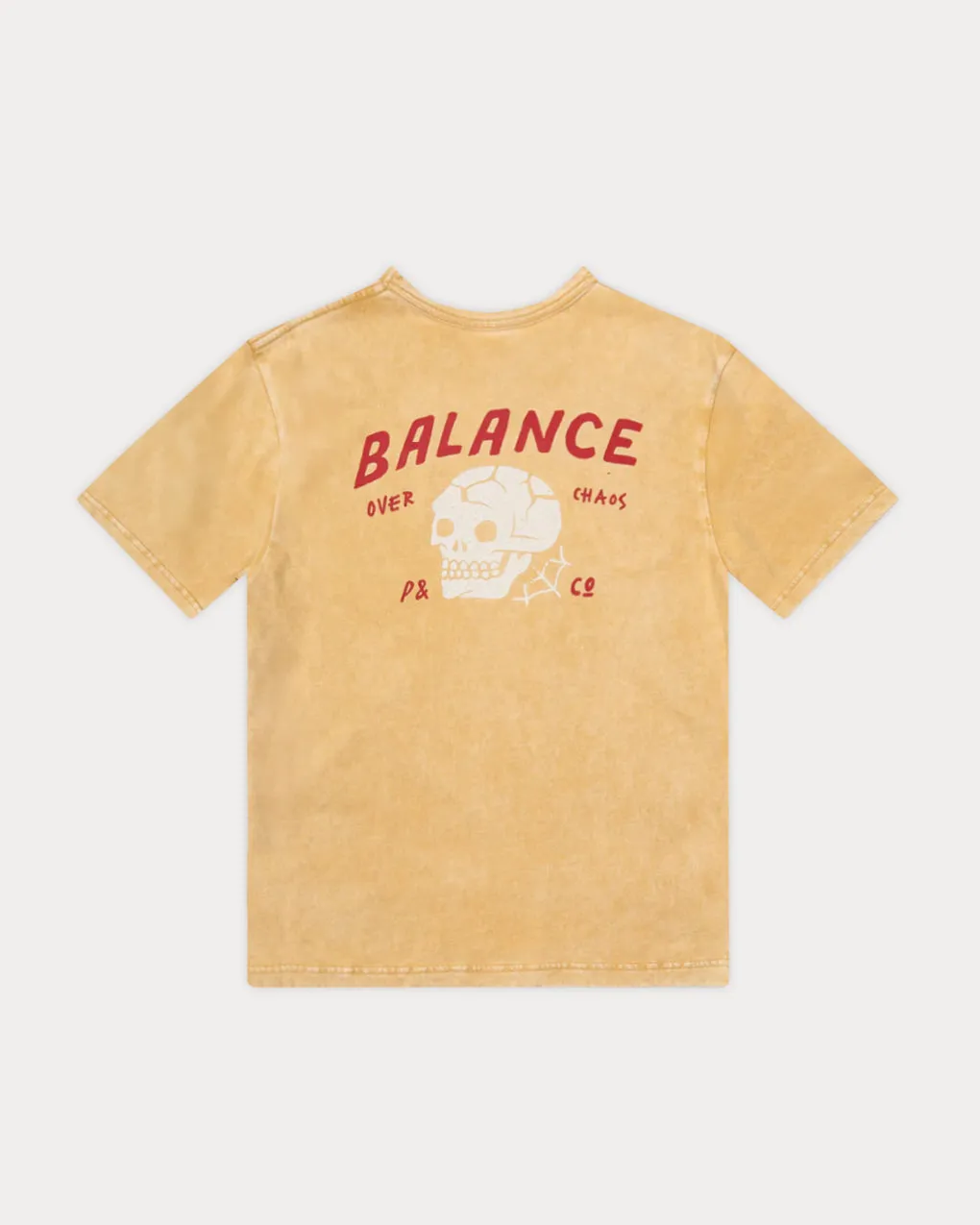 Balance Over Chaos T-Shirt - Vintage Yellow,Men Tops