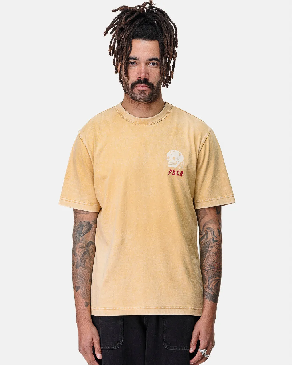 Balance Over Chaos T-Shirt - Vintage Yellow,Men Tops