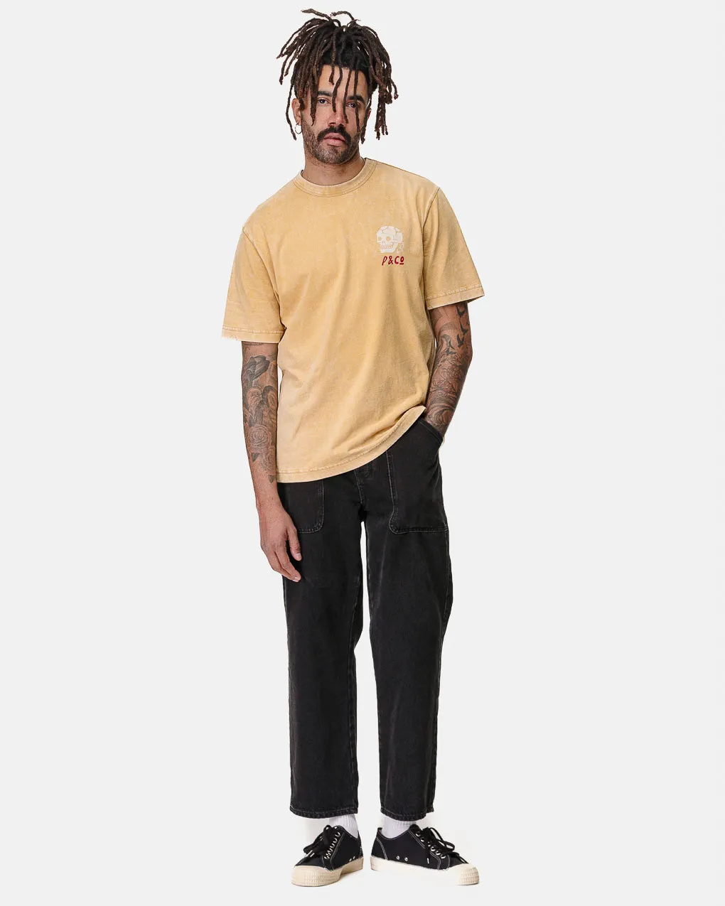 Balance Over Chaos T-Shirt - Vintage Yellow,Men Tops