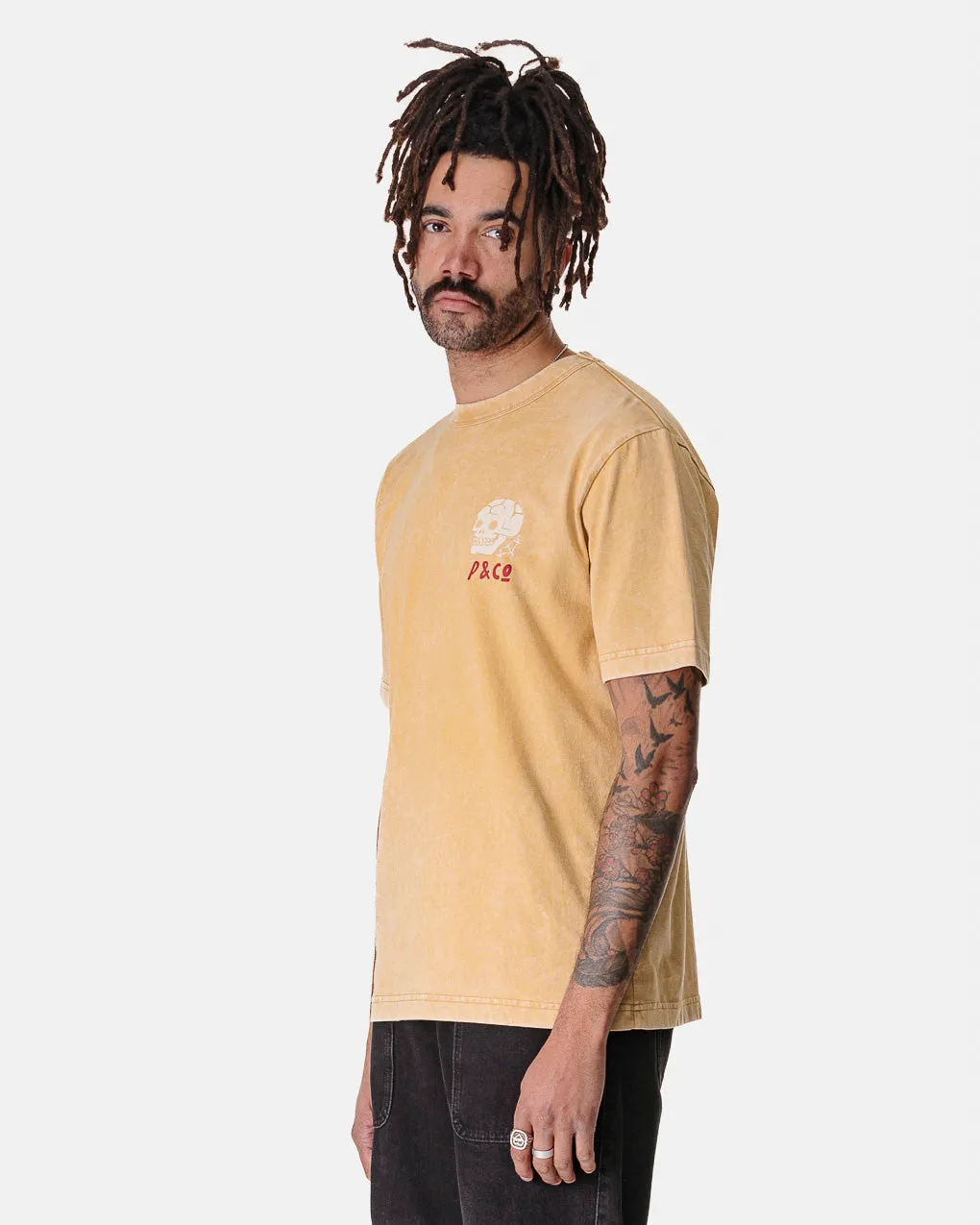 Balance Over Chaos T-Shirt - Vintage Yellow,Men Tops