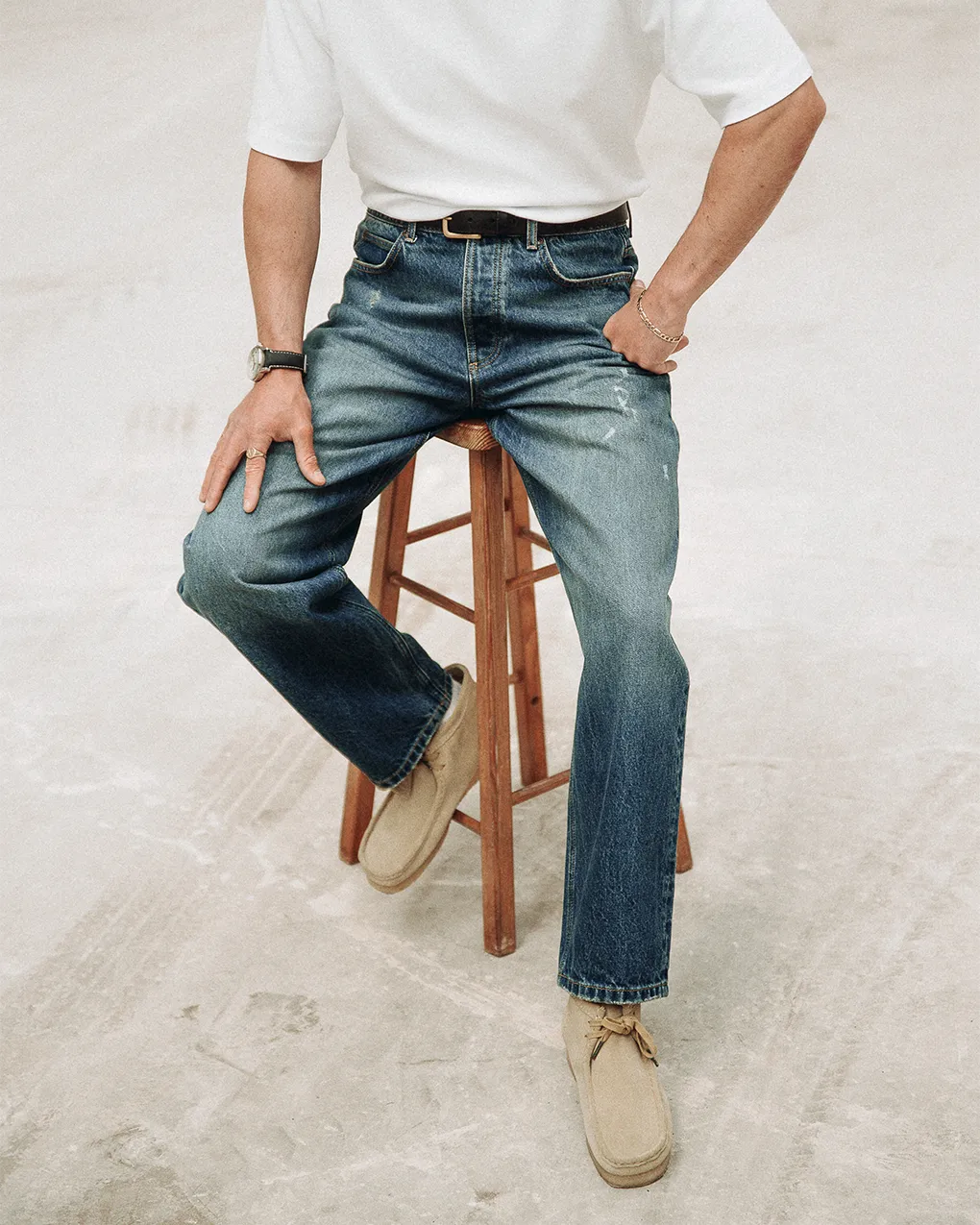 Barstow Denim Jean - Vintage Blue,Men Tops