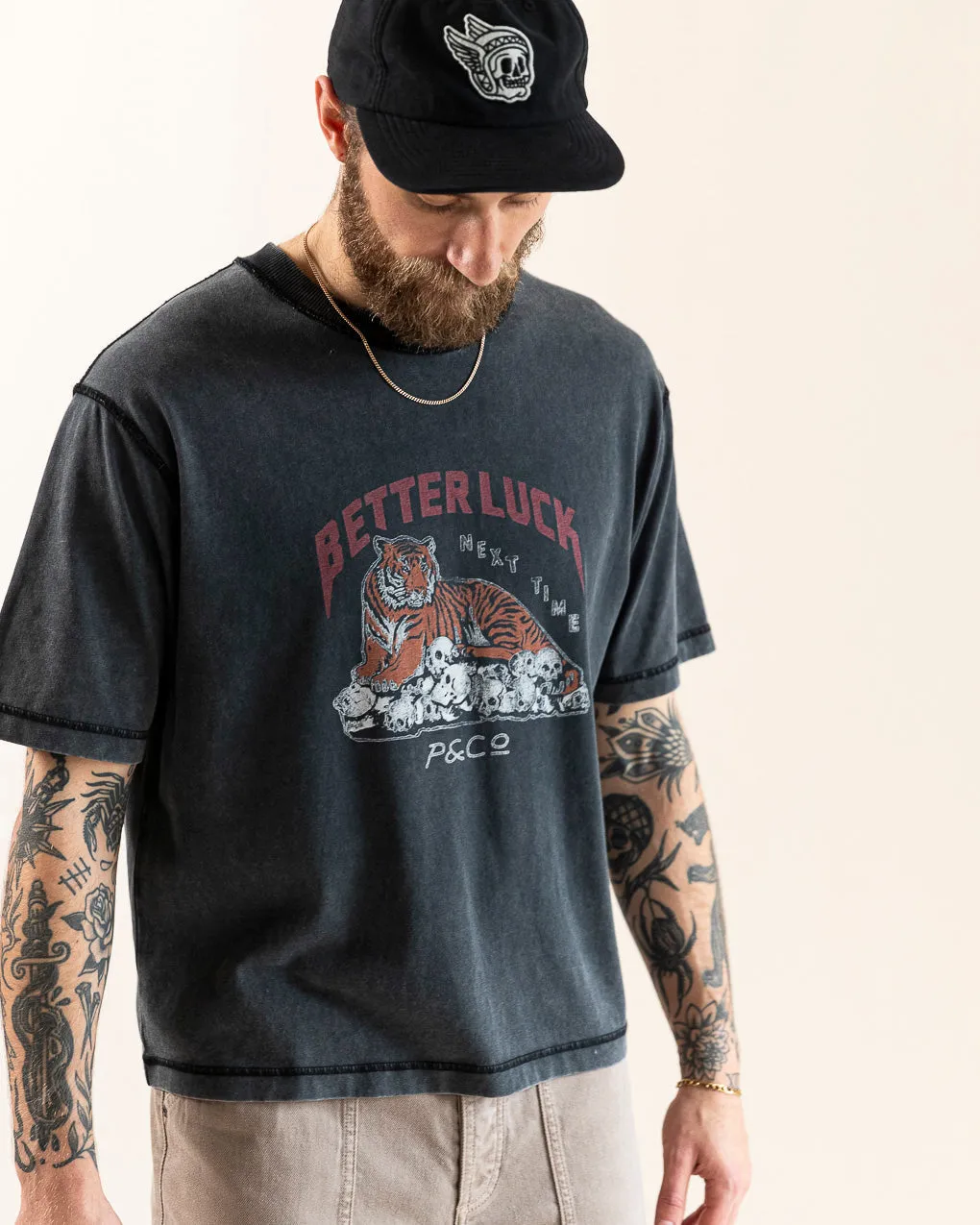 Better Luck Boxy T-Shirt?- Acid Wash,Men Tops