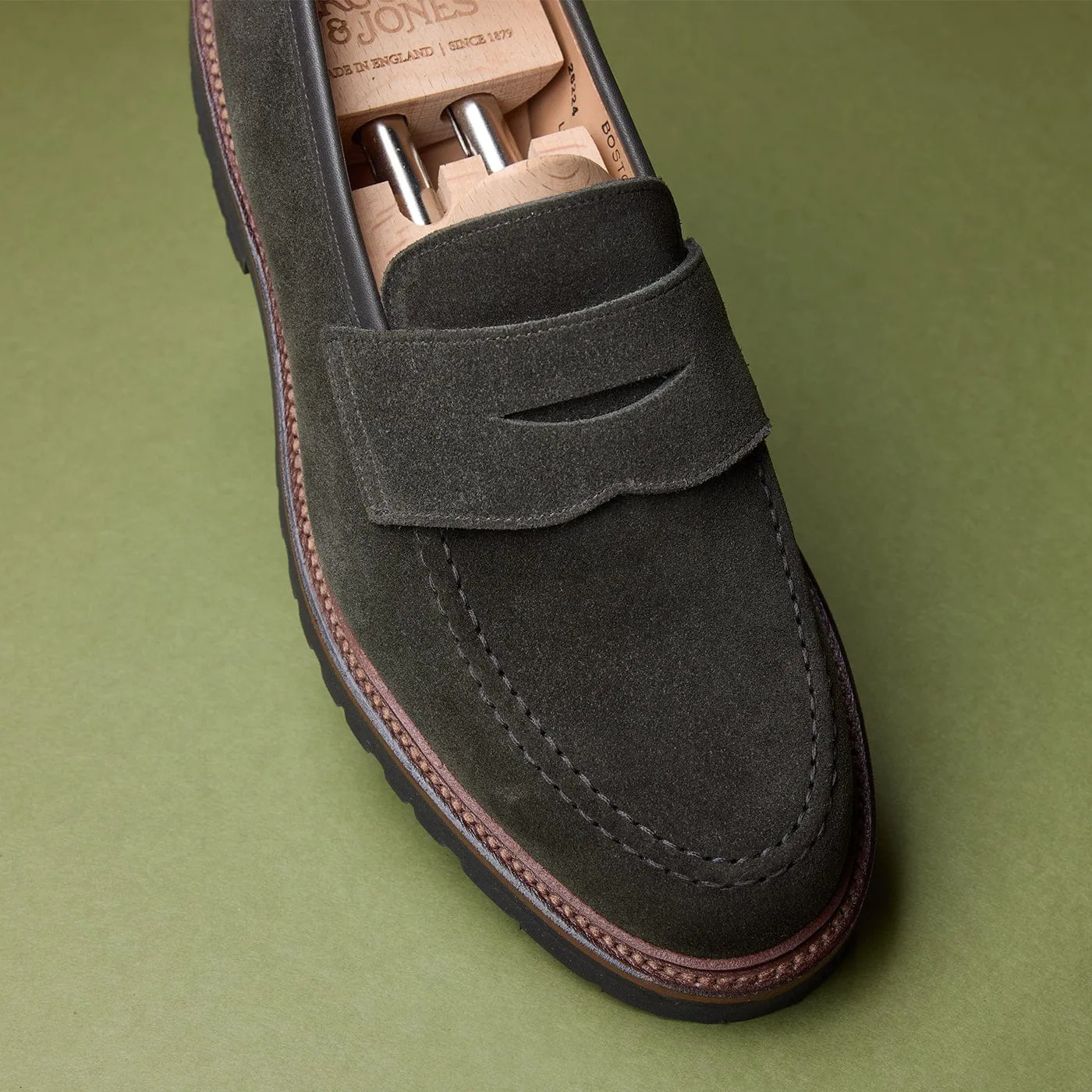 Boston 2 Earth Green Suede,Men Footwear