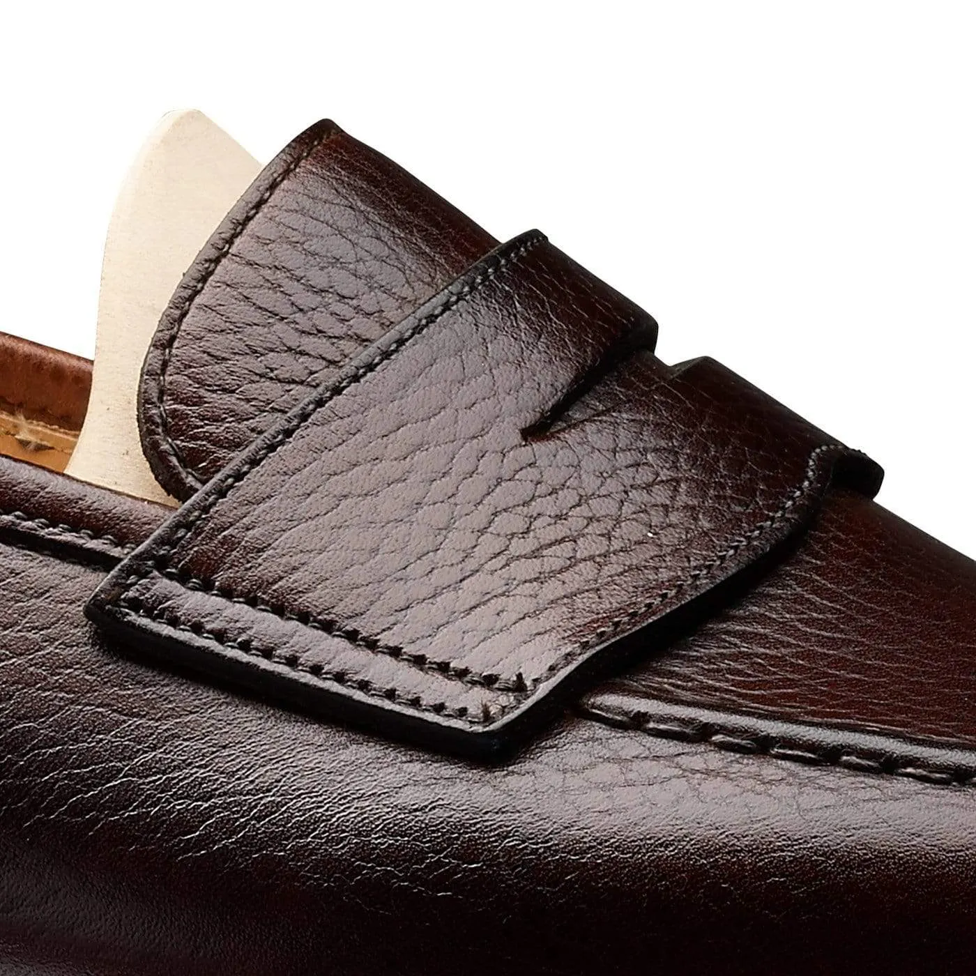 Boston Dark Brown Country Calf Grain,Men Footwear