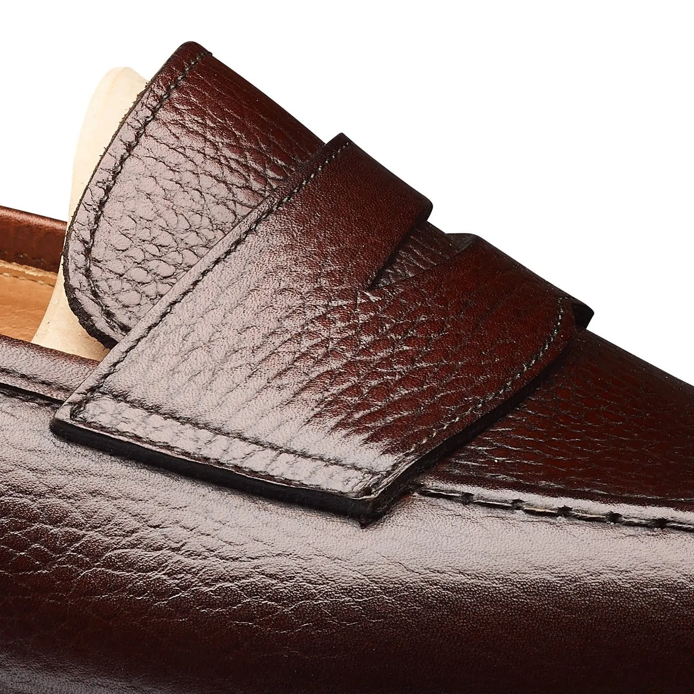Boston Dark Brown Country Calf Grain,Men Footwear