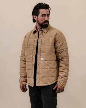 Bronson Quilted Overshirt - Sand,Men Tops
