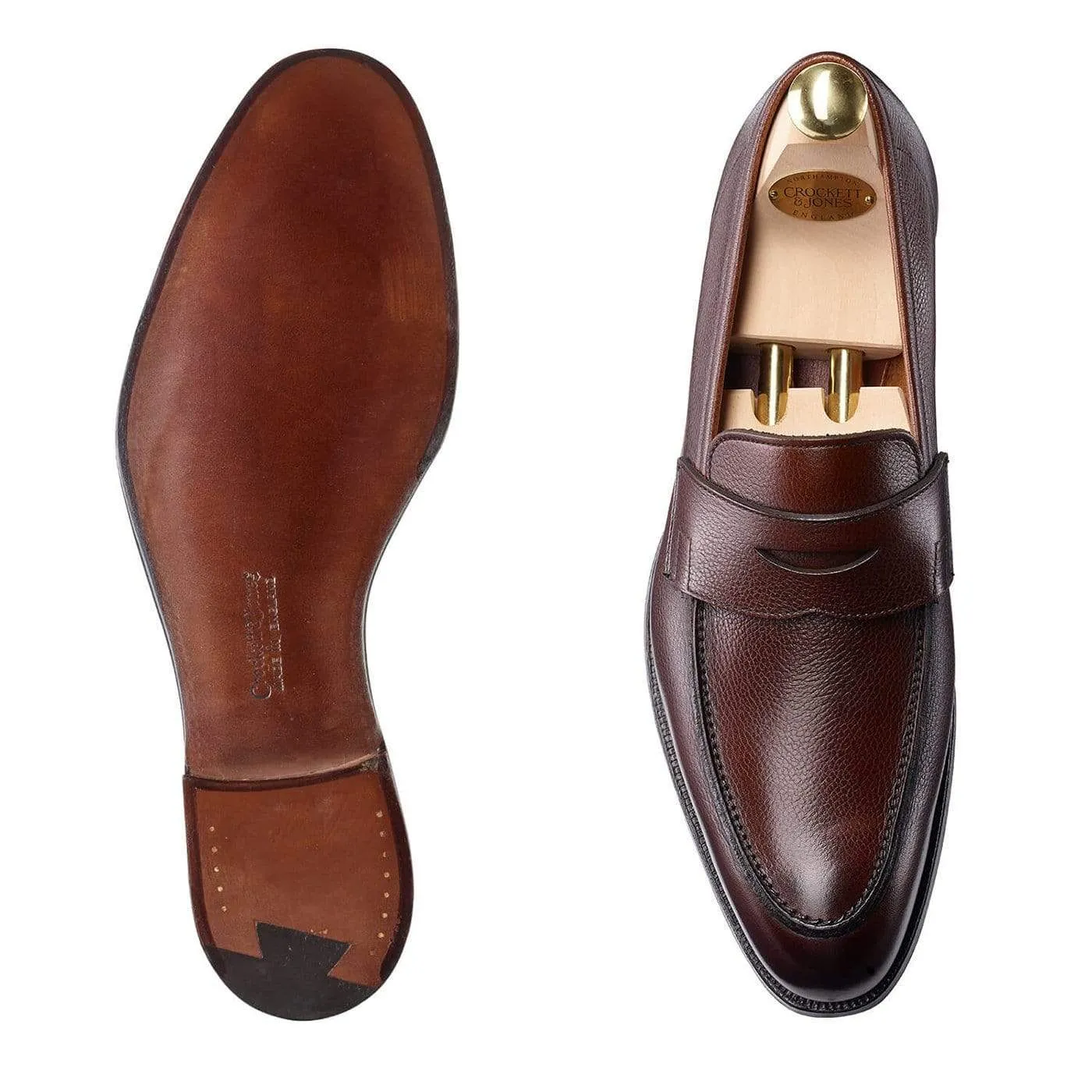 Cadogan Dark Brown Pebble Grain,Men Footwear