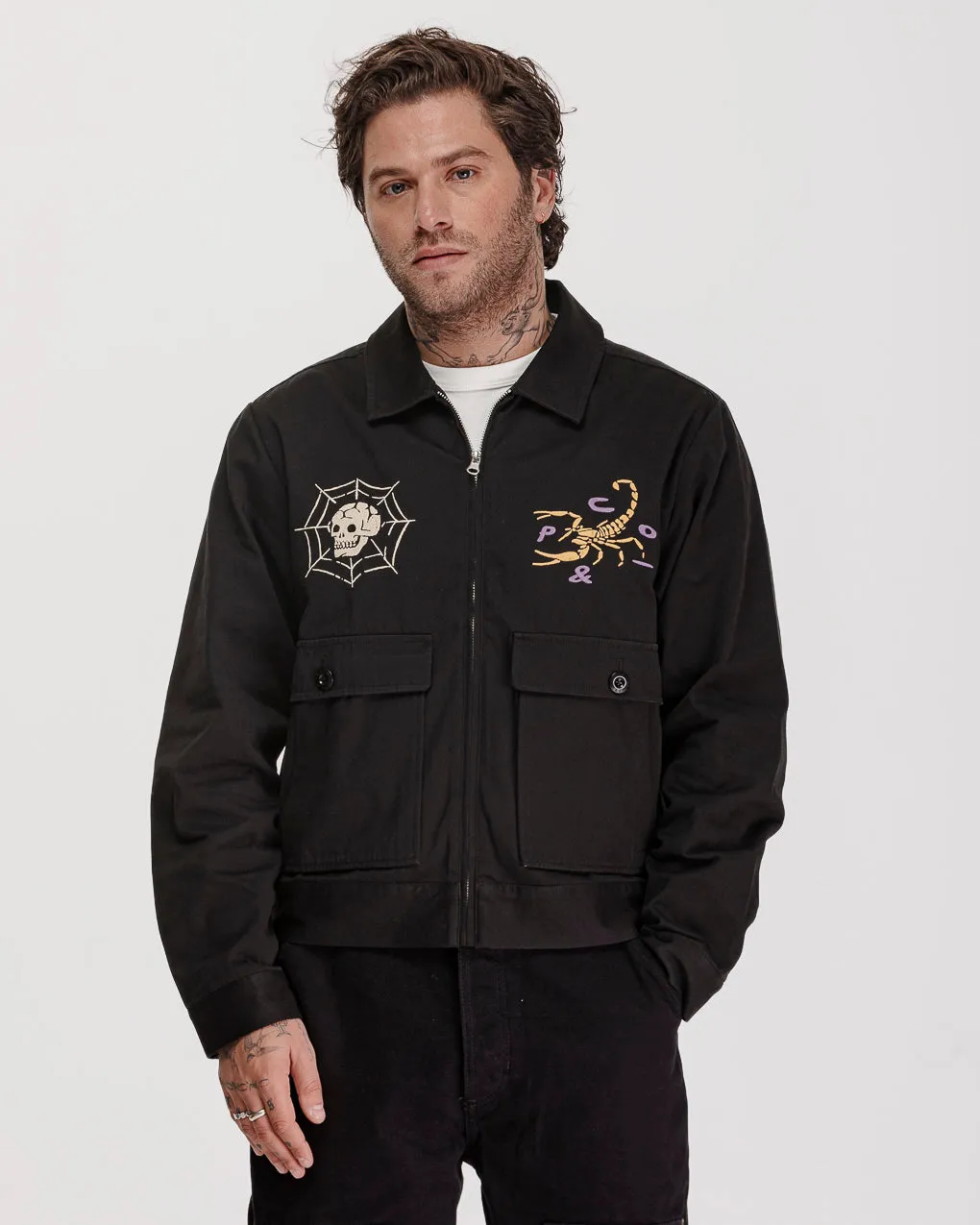 Chaos Road Jacket - Washed Black,Men Tops