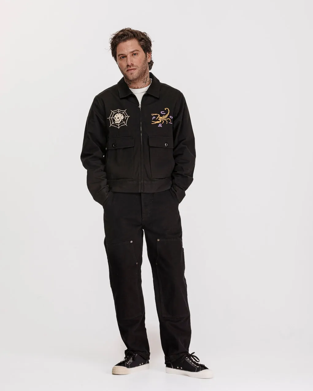 Chaos Road Jacket - Washed Black,Men Tops