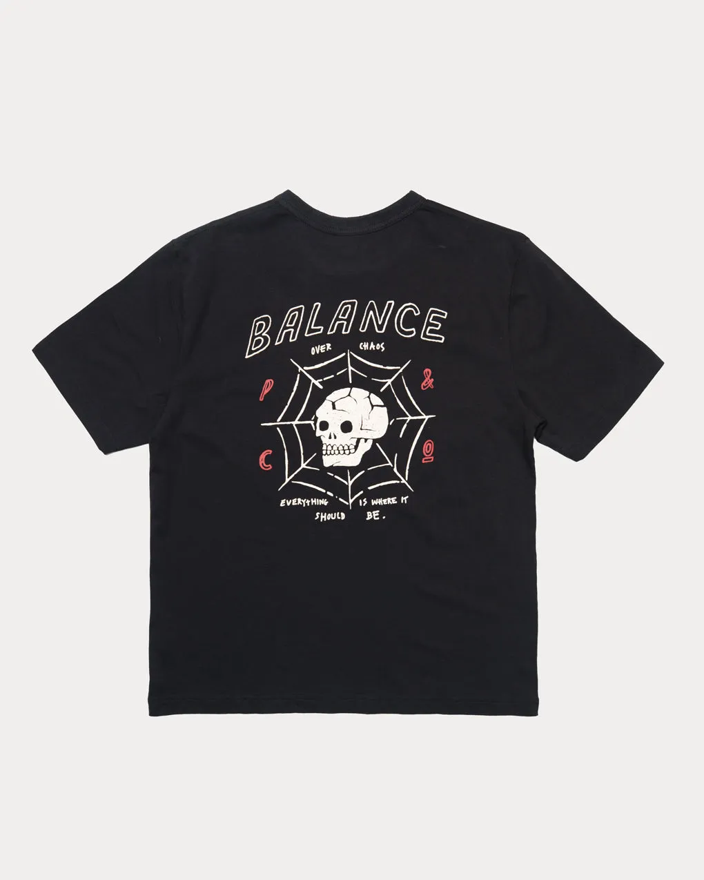 Chaos Web T-Shirt - Washed Black,Men Tops