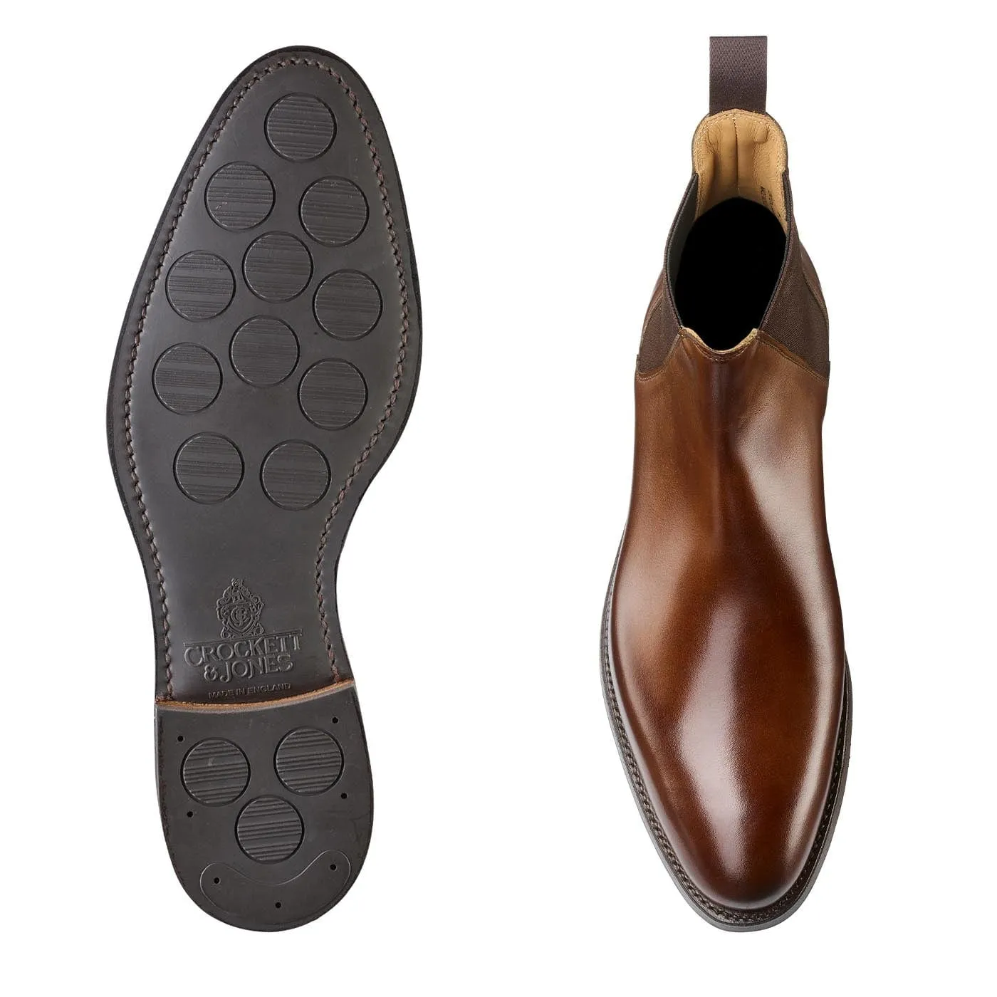 Chelsea 8 Dark Brown Burnished Calf,Men Footwear