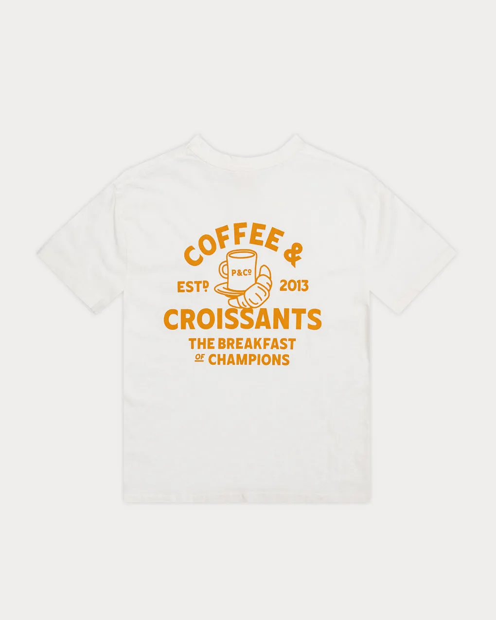 Coffee & Croissants T-Shirt - Off White,Men Tops