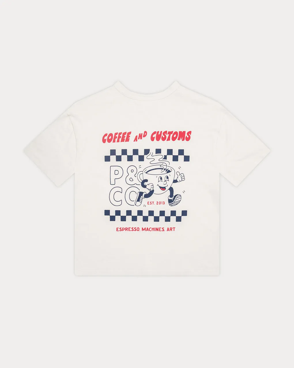 Coffee & Customs Boxy T-Shirt - Bone,Men Tops
