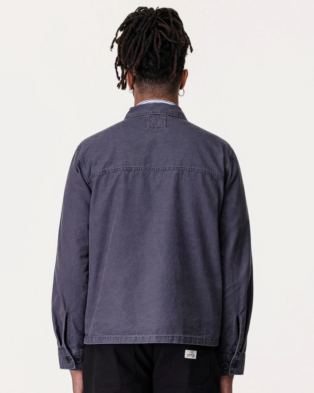 Coffee & Customs Uniform Overshirt - Washed Navy,Men Tops