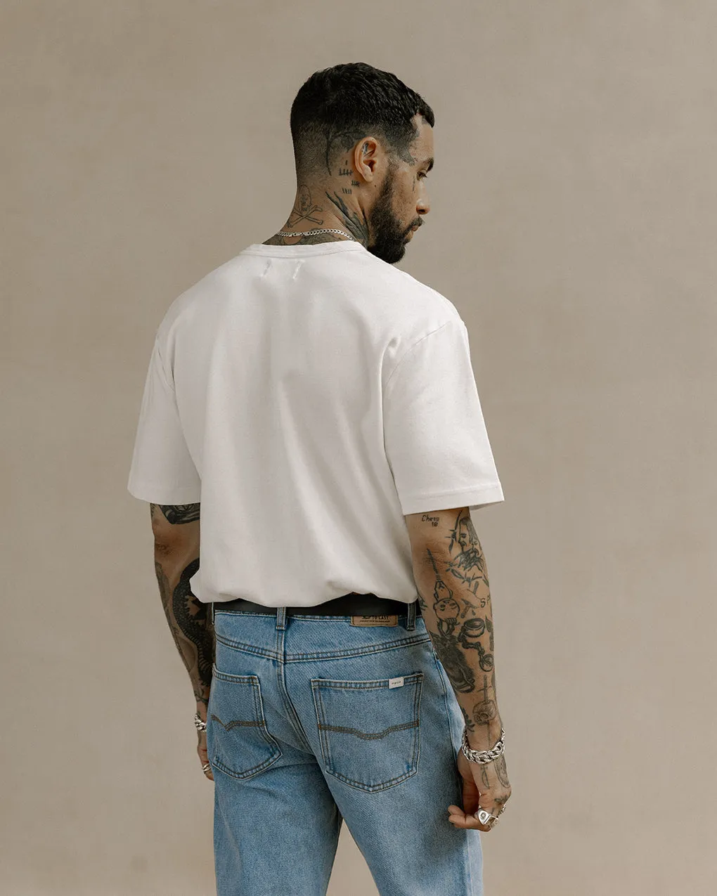 Crafted Heavyweight T-Shirt - Off White,Men Tops