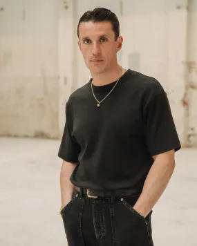 Crafted Heavyweight T-Shirt - Washed Black,Men Tops