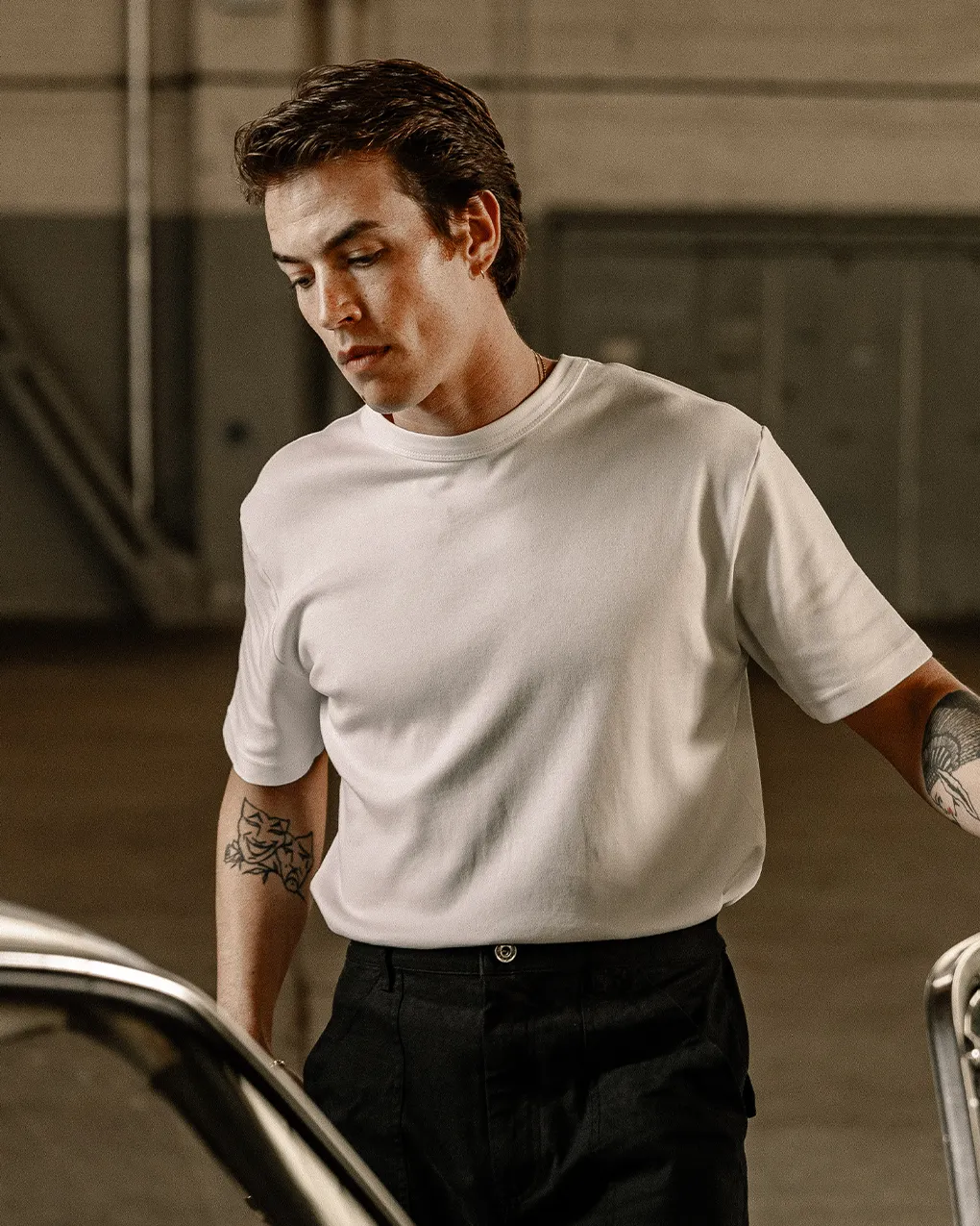 Crafted Heavyweight T-Shirt - White,Men Tops