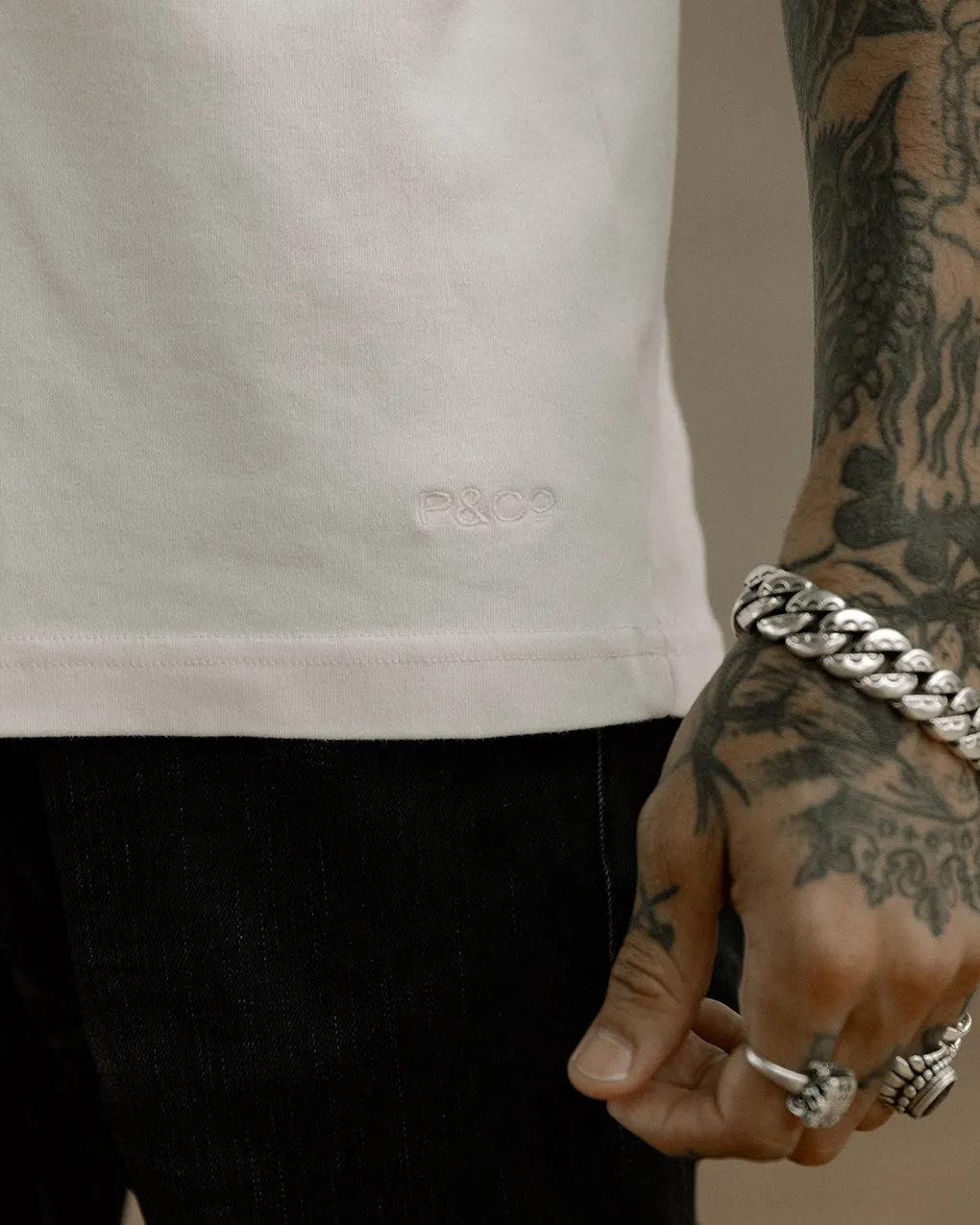 Crafted Heavyweight T-Shirt - White,Men Tops