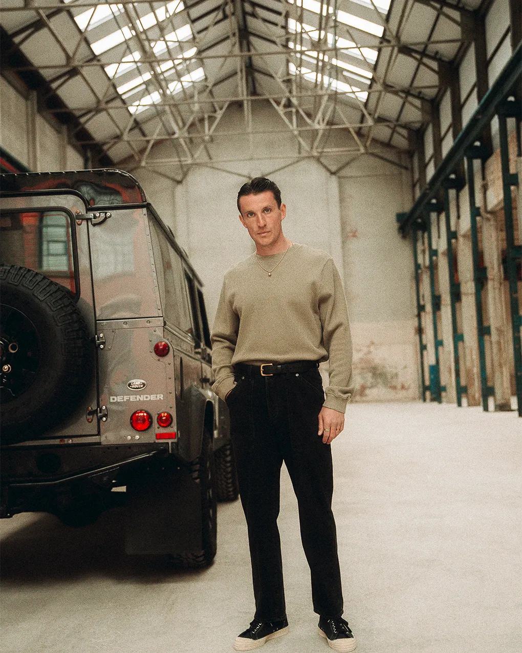 Crafted Ribbed Longsleeve - Olive,Men Tops