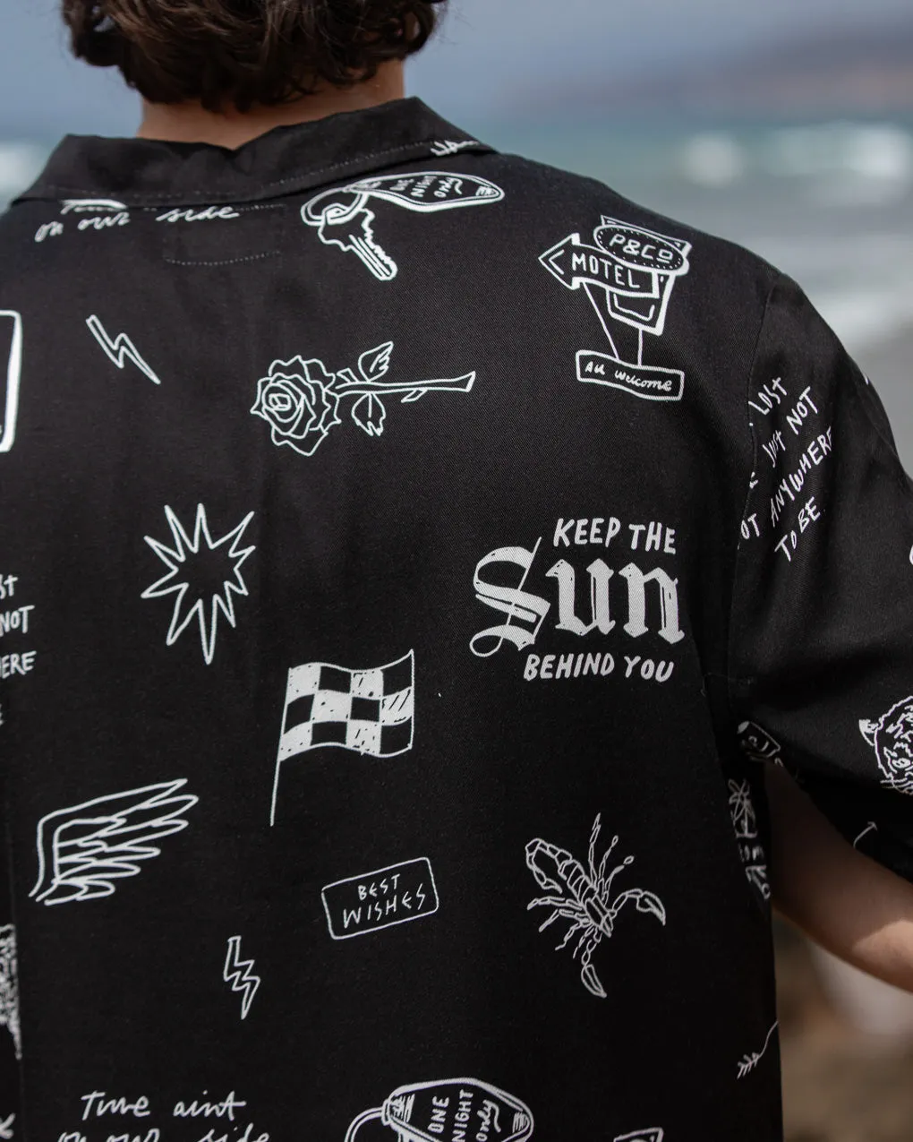 Desert Trip Bowling Shirt,Men Tops