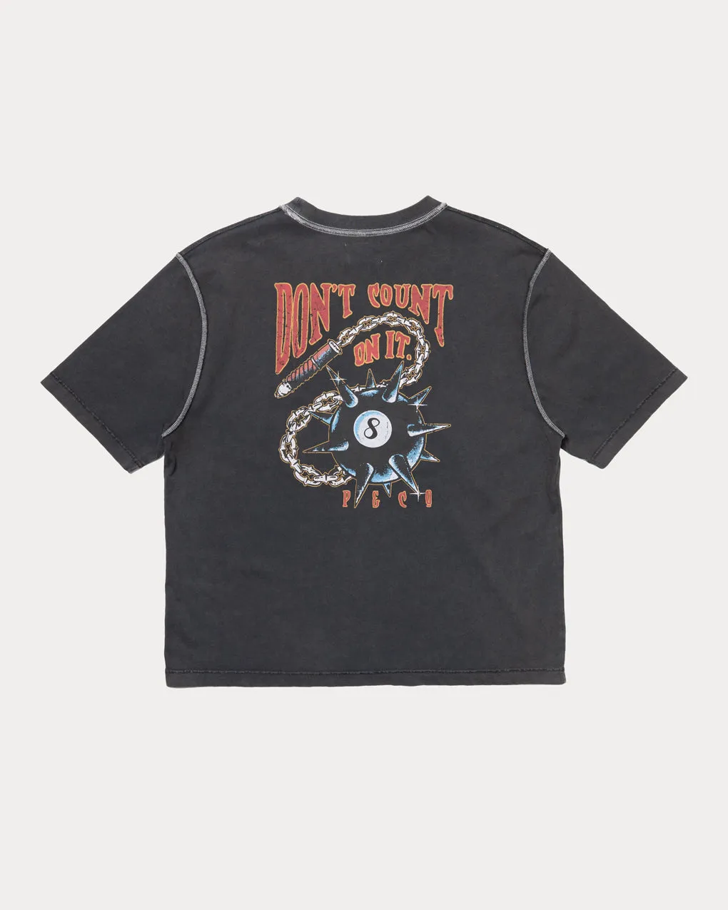 Don't Count On It Boxy T-shirt - Acid Wash,Men Tops