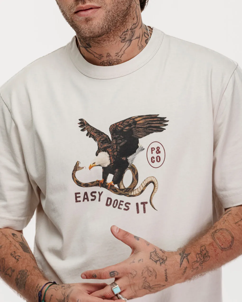 Easy Does It Boxy T-Shirt - Bone,Men Tops
