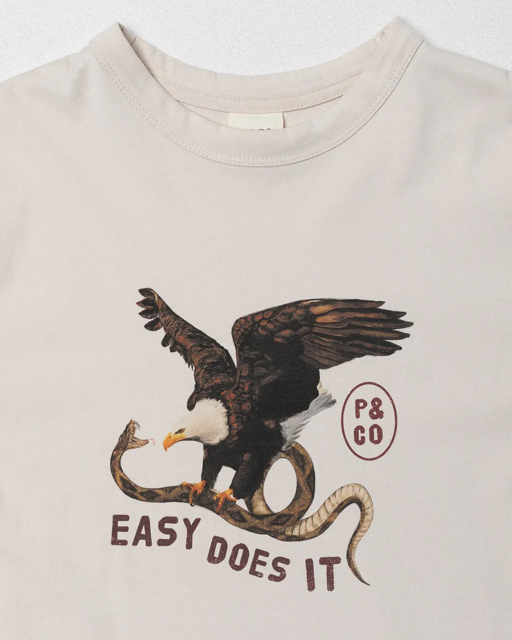 Easy Does It Boxy T-Shirt - Bone,Men Tops