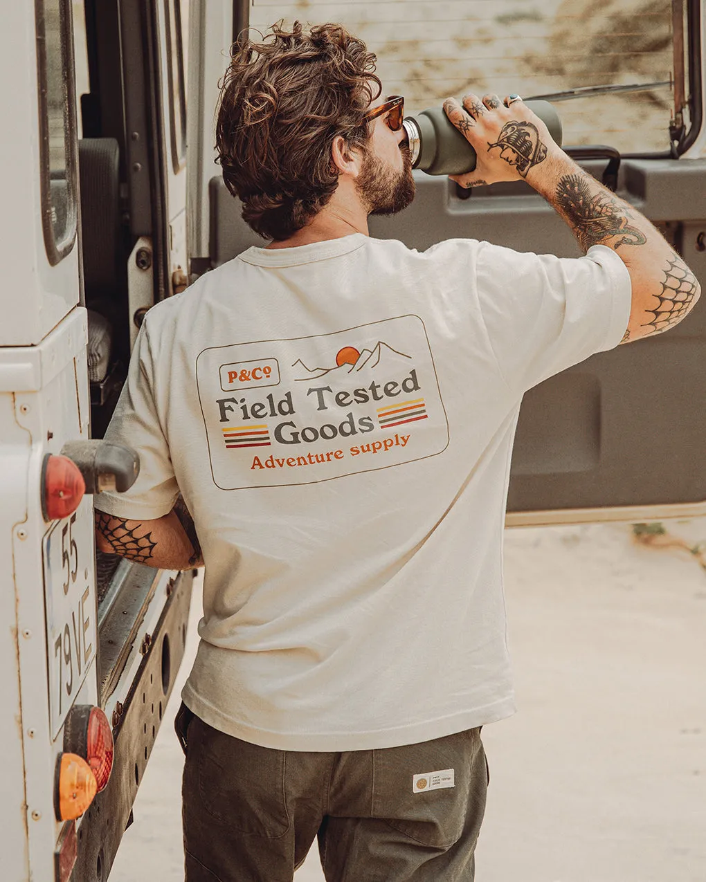 Field Tested Goods T-Shirt - Bone,Men Tops