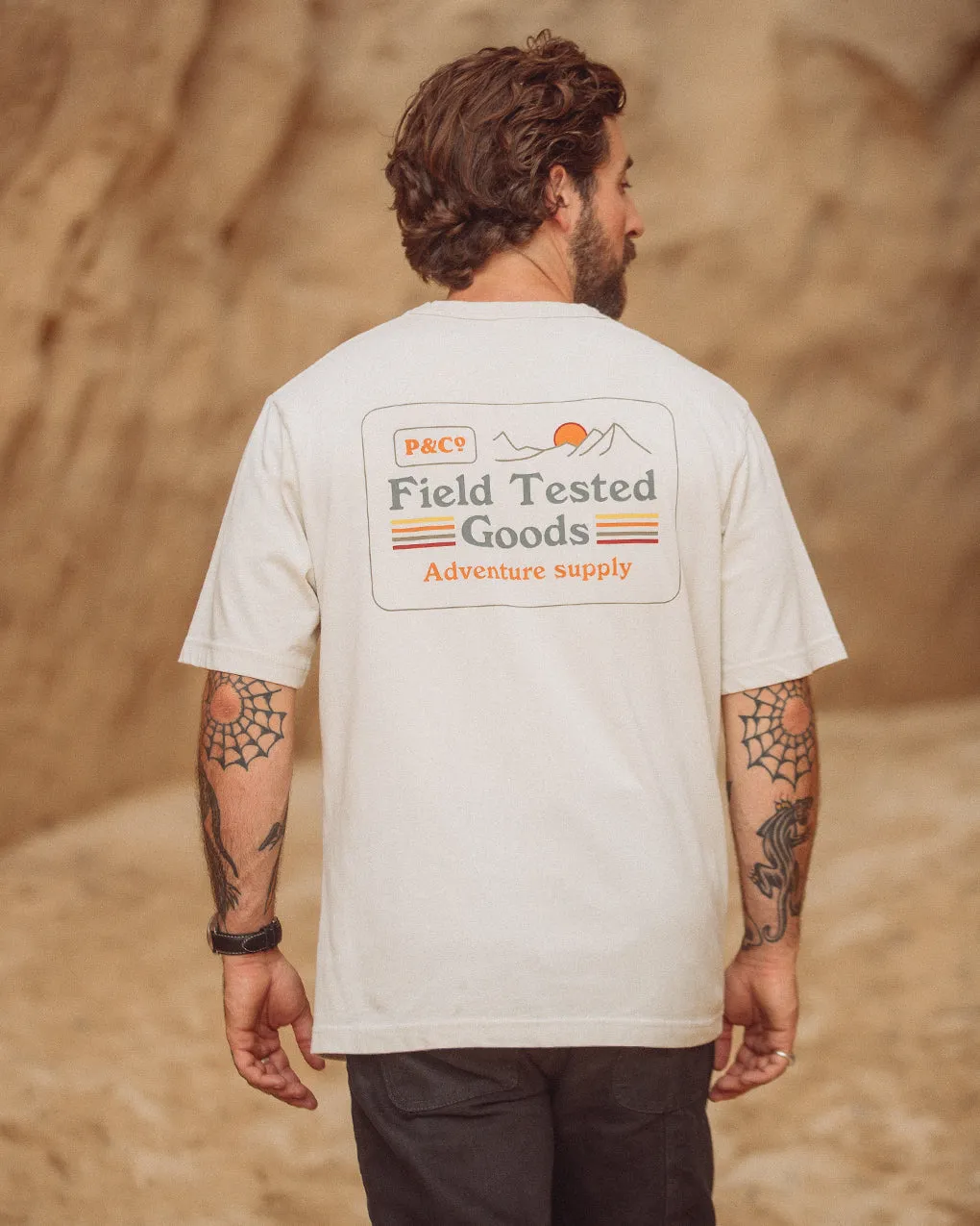 Field Tested Goods T-Shirt - Bone,Men Tops