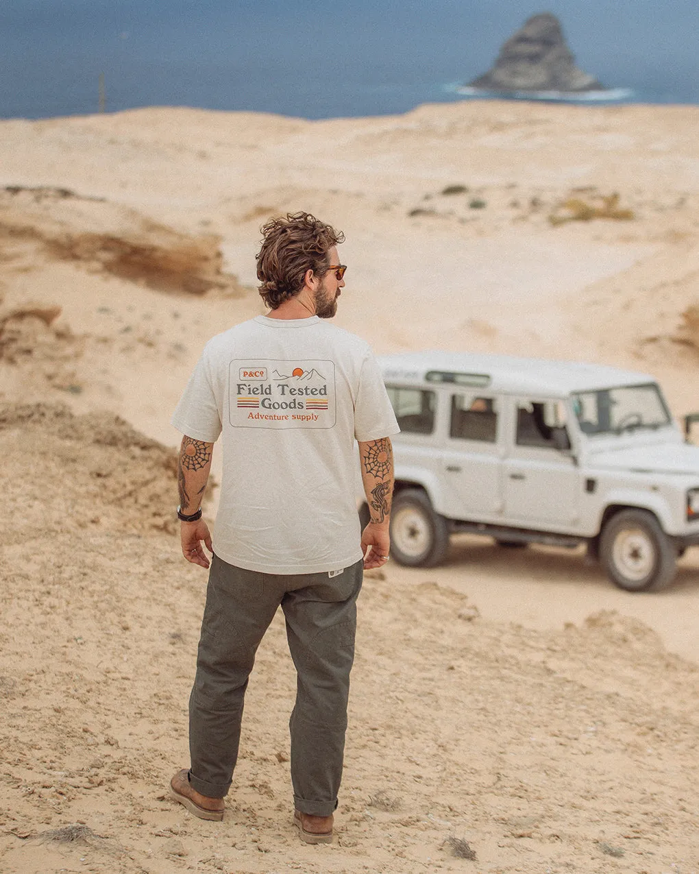 Field Tested Goods T-Shirt - Bone,Men Tops