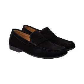 Genoa Black Calf Suede,Men Footwear