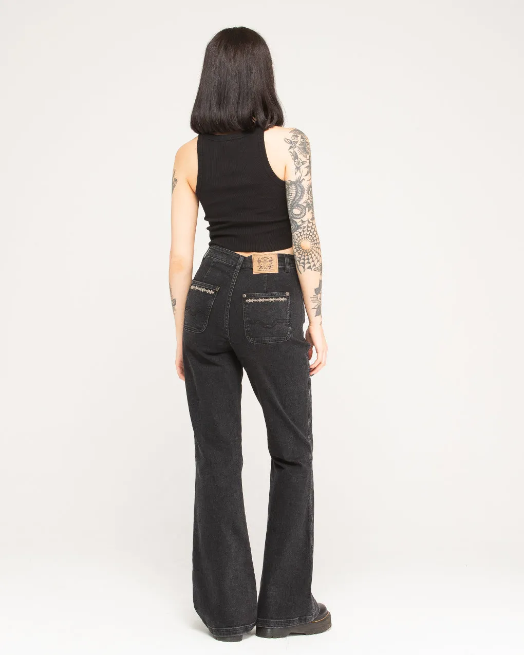 Give 'Em Hell Vest - Washed Black,Women Tops