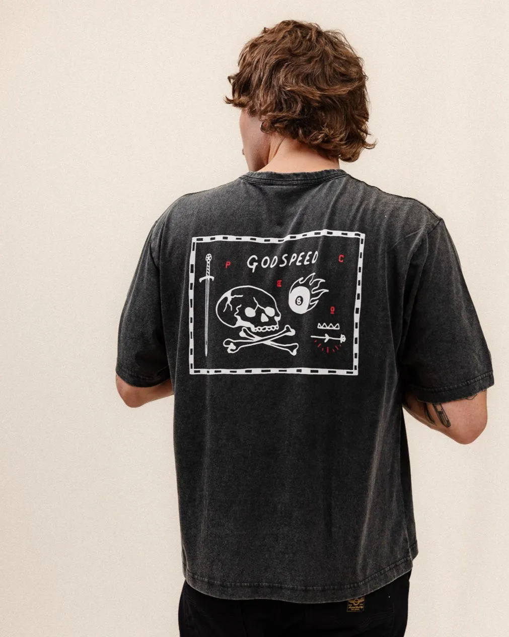 Godspeed Boxy T-Shirt - Acid Wash,Men Tops