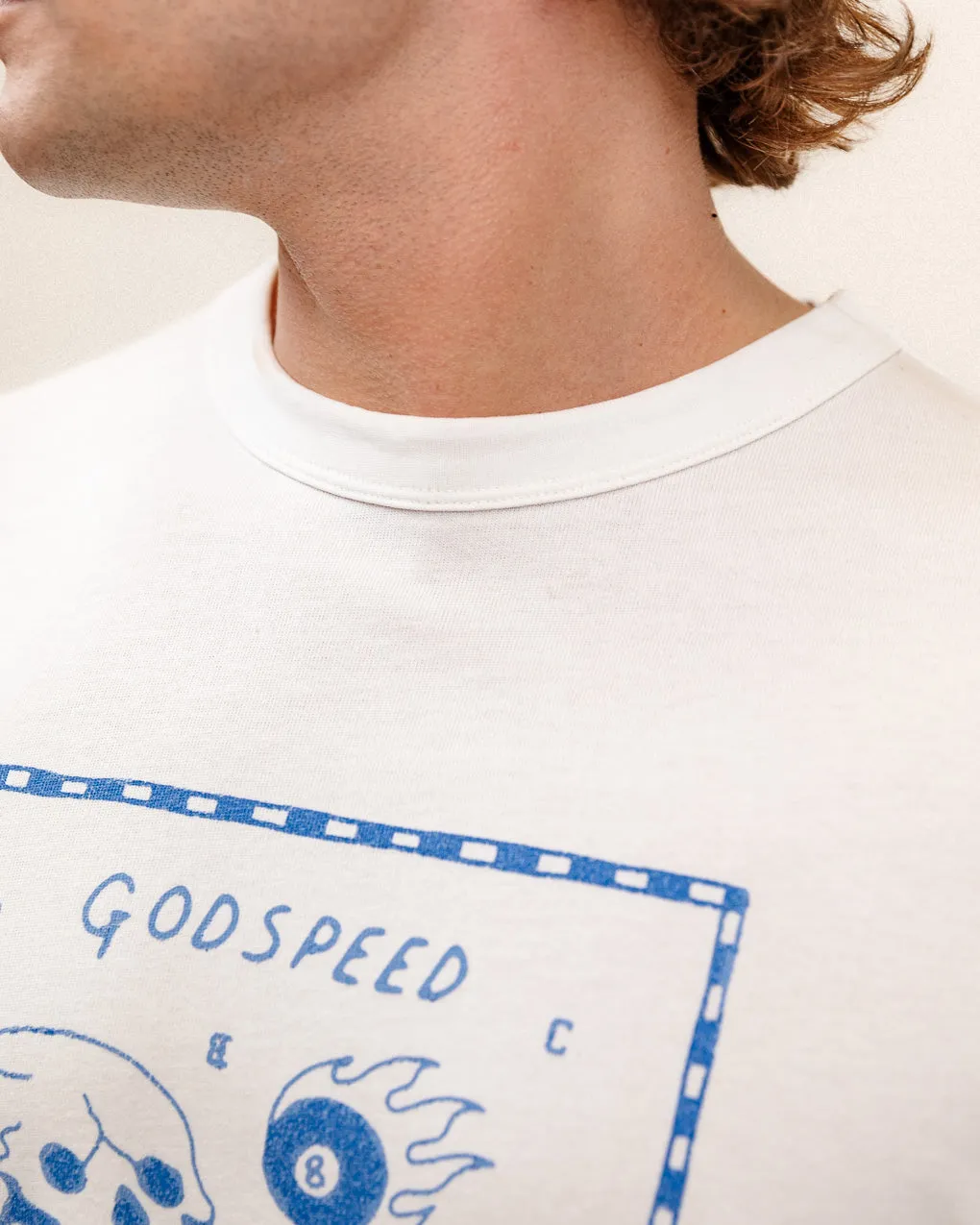 Godspeed Boxy T-Shirt - Off White,Men Tops