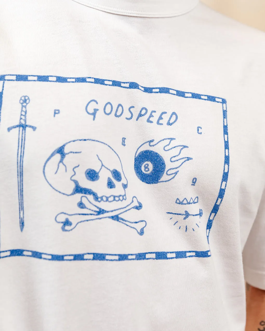 Godspeed Boxy T-Shirt - Off White,Men Tops