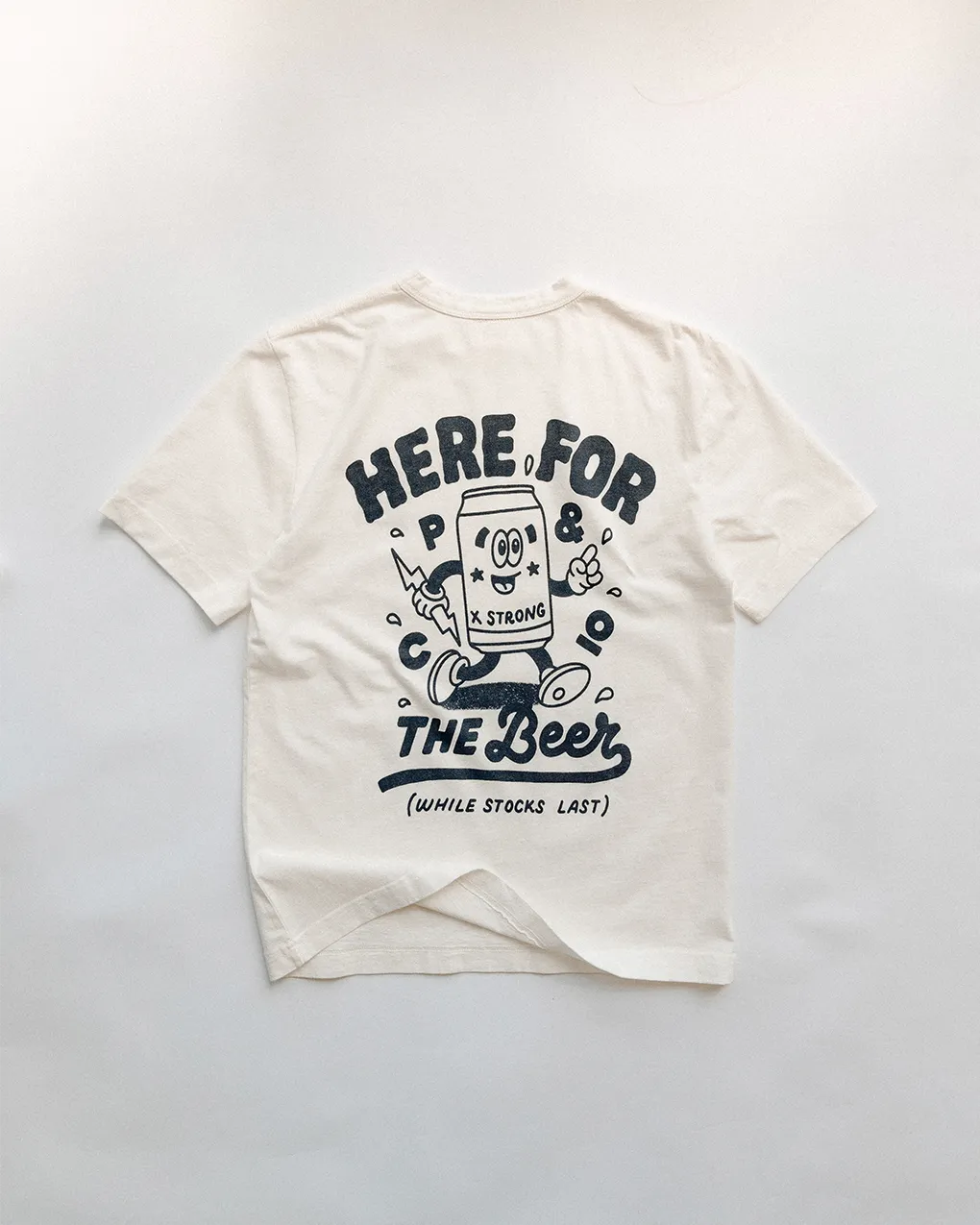 Here For The Beer T-Shirt - Off White,Men Tops